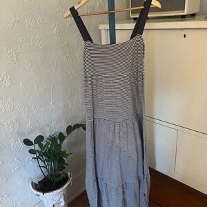 Grey and White Strip Dress